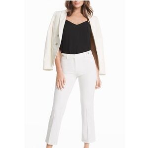 White House Black Market White The Slim Crop Pants